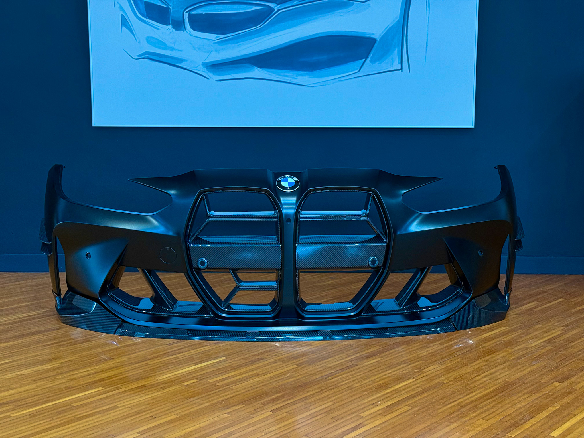 Splitter carbon przedniego zderzaka BMW M3 G80 G81 M4 G82 G83 - obrazek 4